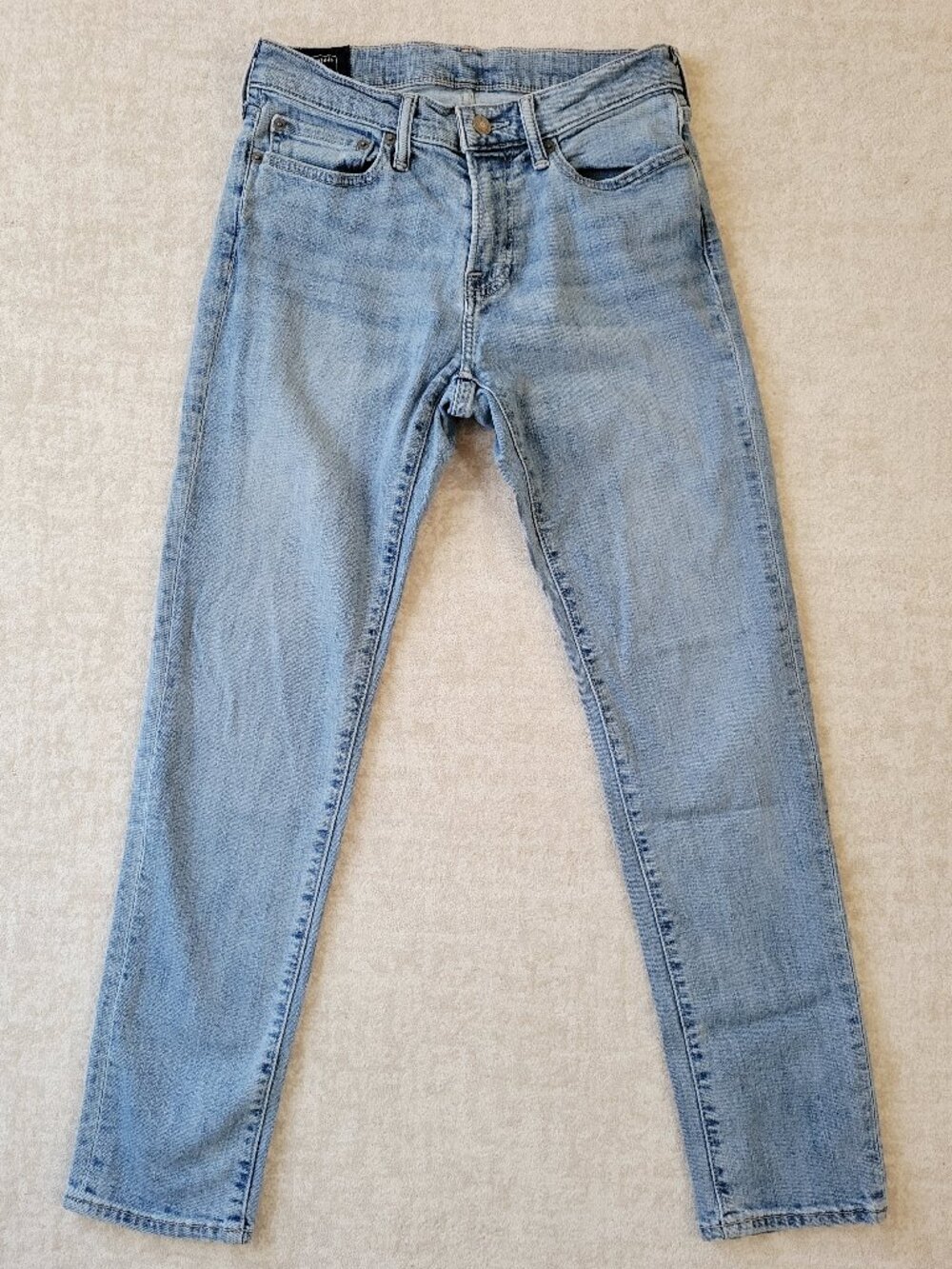 Abercrombie & Fitch Rustin Athletic Skinny Stretch Jeans W28 L30 Light Wash Mens